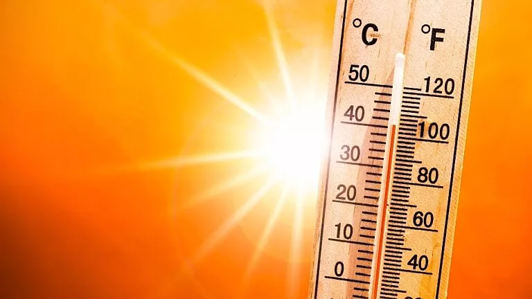 Hot Temperature on Thermometer